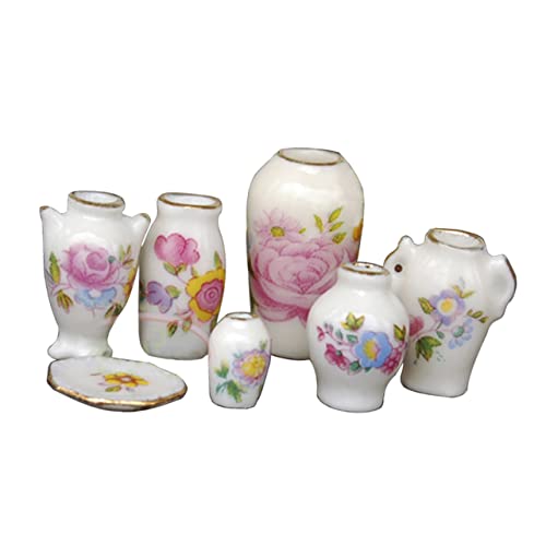 HOOTNEE 7er-Set Mini-keramikvasen-Ornamente Miniaturvasen-Modelle Deko-Accessoires Für Puppenhaus-Dekoration Handgefertigte Keramikvasen Exquisit Für Heim-Dekoration HOOTNEE 7er-Set Mini-keramikvasen-Ornamente Miniaturvasen-Modelle Deko-Accessoires Für Puppenhaus-Dekoration Handgefertigte Keramikvasen Exquisit Für Heim-Dekoration von HOOTNEE