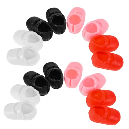 HOOTNEE 8 Paare Simulationspuppenschuhe Mini -Szene schmücken kleines Hauszubehör Spielzeughausschuhe Minischuhe für Puppen Schuhe Dekore Kleine Schuhdekorationen Mini-Hausschmuck Plastik von HOOTNEE