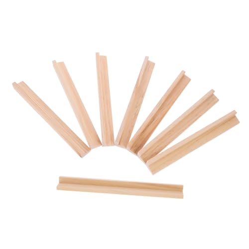 HOOTNEE 8 Stück Holzbuchstaben Ornamente, Holzkartenhalter, Domino Tabletts, Spielkarten Tablett, Domino Ständerhalter, Domino Tabletts, Domino Creations Reise Cribbage Brett von HOOTNEE