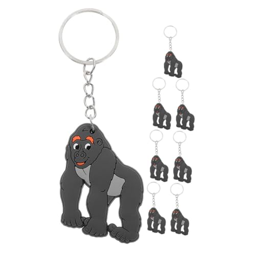 HOOTNEE Gorilla-schlüsselanhänger Aus Pvc 8 Stück Tier-schlüsselanhänger Kleiner Schlüsselbund-dekoration Charm Für Schlüsselbund HOOTNEE Gorilla-schlüsselanhänger Aus Pvc 8 Stück Tier-schlüsselanhänger Kleiner Schlüsselbund-dekoration Charm Für Schlüsselbund von HOOTNEE