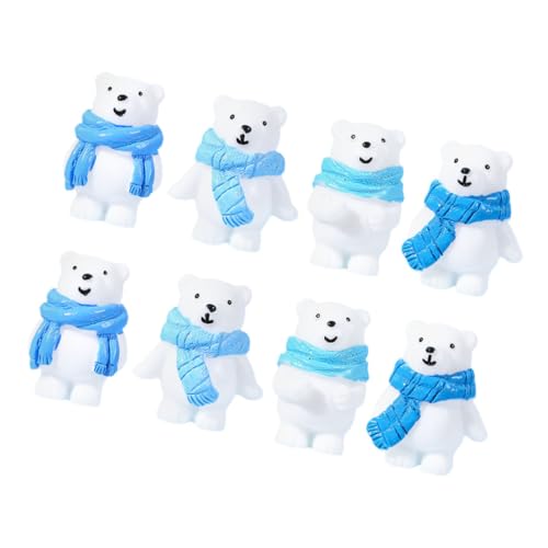 HOOTNEE 8 Stück Teiliges Bärenfiguren Schal DIY Winterlandschaftsdekoration für Kreative Projekte und Festliche Wohnraumgestaltung von HOOTNEE
