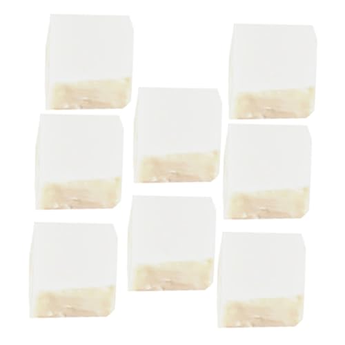 HOOTNEE 8 Stück Teiliges Fake Tofu Würfel Modell Gestaltete Lebensmittel Deko für Fotografie Ausstellung Küche Realistische Simulation von HOOTNEE