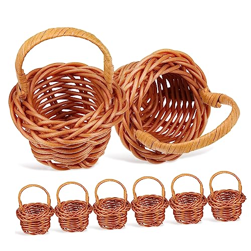 8st Gewobener Korb Kleiner Behälter Hochzeit Rustikaler Korb Für Blumenmädchen Geflochtene Körbe Mini-osterkorb Miniaturdekoration Mini-häuser Süssigkeit Plastik Rattan 8st Gewobener Korb Kleiner Behälter Hochzeit Rustikaler Korb Für Blumenmädchen Geflochtene Körbe Mini-osterkorb Miniaturdekoration Mini-häuser Süssigkeit Plastik Rattan von HOOTNEE