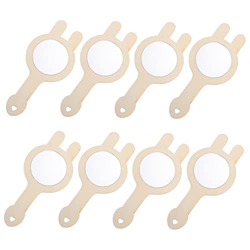 HOOTNEE 8Stücke Teiliges Holzspiegel Bastelset für Unvollendete Handspiegel zum Gestalten für Kreative Projekte und Fördert die Feinmotorik und Kreativität HOOTNEE 8Stücke Teiliges Holzspiegel Bastelset für Unvollendete Handspiegel zum Gestalten für Kreative Projekte und Fördert die Feinmotorik und Kreativität von HOOTNEE