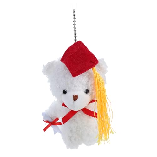 HOOTNEE Abschluss Plüschbär mit Doktorhut Mini Kuscheltier für Abschlussfeiern Weiches und Komfortables für Diy für Graduation Party mit Roter Mütze von HOOTNEE