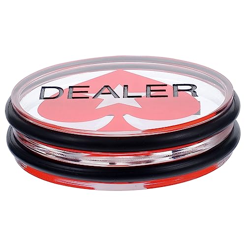 HOOTNEE Acryl Dealer Button für Poker Doppelseitige Spielmarker für Spiele für Lernen von Mathe Hochwertige Verarbeitung ohne Grate Vielseitig Einsetzbar von HOOTNEE