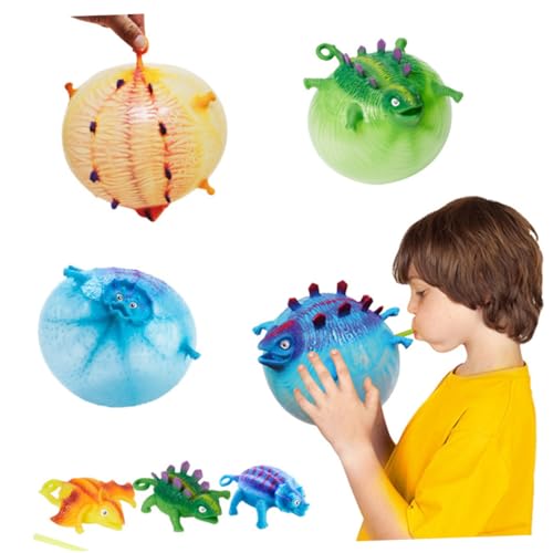 HOOTNEE Aufblasbares Tierspielzeug Aus TPR-Material 5 Stück in Dinosaurierform Lustiges Kinderspielzeug Zum Aufpumpen von HOOTNEE