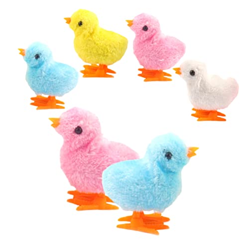 HOOTNEE 6 Stück Uhrwerk-küken-Spielzeug Zum Aufziehen Springen Huhn Schlüsselanhänger Spielzeug Für Jungen Und Mädchen Neuheitsspielzeug von HOOTNEE