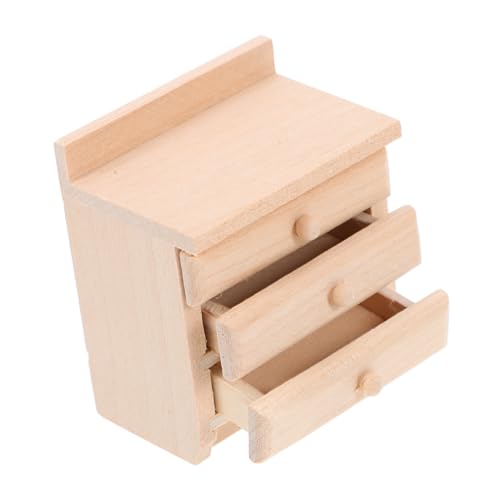 HOOTNEE Bett Nachttisch mit Schublade Holz Nachttisch für Puppenhaus Dekoration Realistische Schlafzimmer Einrichtung für DIY Modellbau und Fotoshootings HOOTNEE Bett Nachttisch mit Schublade Holz Nachttisch für Puppenhaus Dekoration Realistische Schlafzimmer Einrichtung für DIY Modellbau und Fotoshootings von HOOTNEE