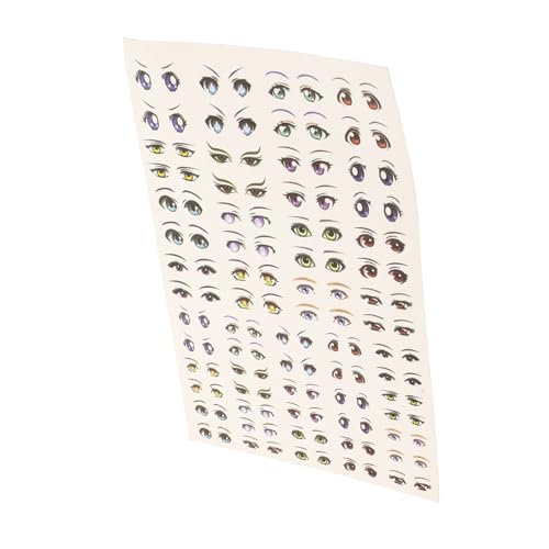 HOOTNEE Cartoon Anime Augen Aufkleber Bogen DIY Bastel Sticker Formen Langlebig und Einfach zu Entfernen für Clay Figuren und Animationspuppen von HOOTNEE