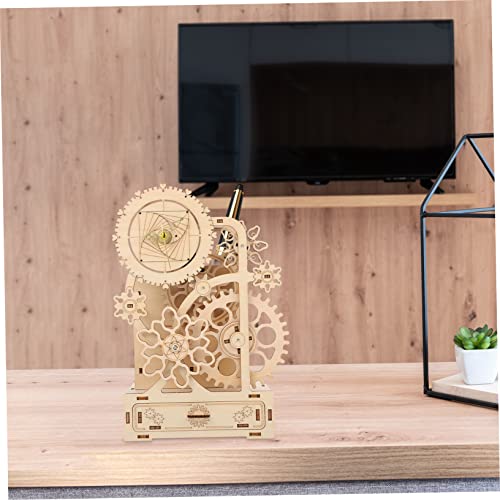 HOOTNEE DIY Holz Musikbox Stifthalter Puzzle Mechanische Spieluhr Modell Bausatz Leicht Tragbar für Erwachsene und Robuste Struktur als Schreibtisch Organizer und von HOOTNEE