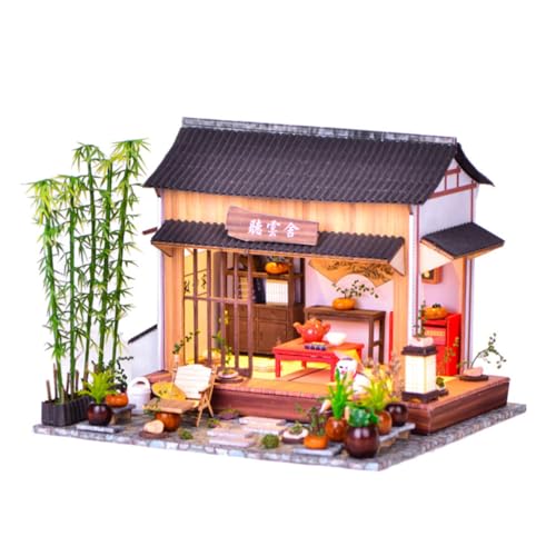 HOOTNEE Hausbausatz Im Chinesischen Stil Handgefertigtes Modellspielzeug Zum Zusammenbauen Einer Hütte Gartendekor Für Jungen- Und Mädchenpartys von HOOTNEE
