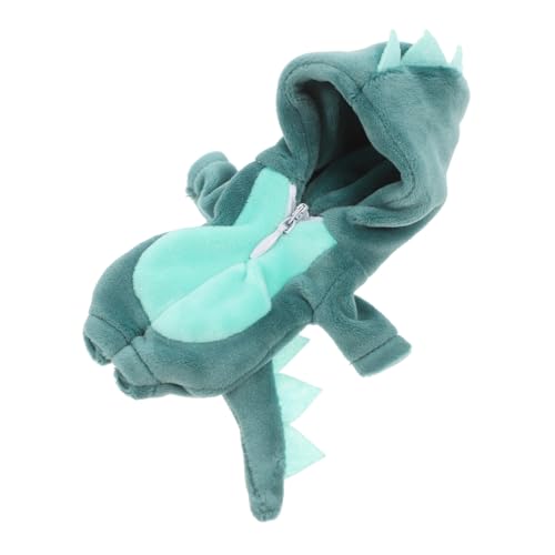 HOOTNEE Dinosaurier Puppenkostüm Jumpsuit Ersatzkleidung für Puppen Niedliches Dino Motiv Farbverlauf Grün Weiche Baumwolloptik zum Anziehen von HOOTNEE