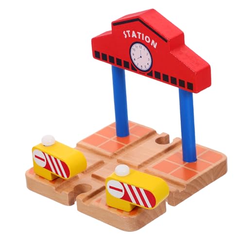 HOOTNEE Eisenbahnschienenspielzeug, Hölzerner Bahnhofsbahnsteig, Dekoratives Bahnhofsbahnsteigspielzeug, Lustiges Bahnhofsbahnsteigmodell, Vorgetäuschtes Bahnhofsbahnsteigspielzeug, HOOTNEE Eisenbahnschienenspielzeug, Hölzerner Bahnhofsbahnsteig, Dekoratives Bahnhofsbahnsteigspielzeug, Lustiges Bahnhofsbahnsteigmodell, Vorgetäuschtes Bahnhofsbahnsteigspielzeug, von HOOTNEE