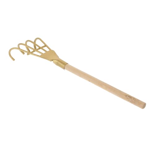HOOTNEE Eisenrechen Werkzeugmodell, Kleiner Handrechen, Hofrechen, Miniaturwerkzeug, Kleine Gartenwerkzeuge, Grabwerkzeuge Für Kinder, Kleiner Rechen, Mini Rechen, Ornament, Dekorativer von HOOTNEE
