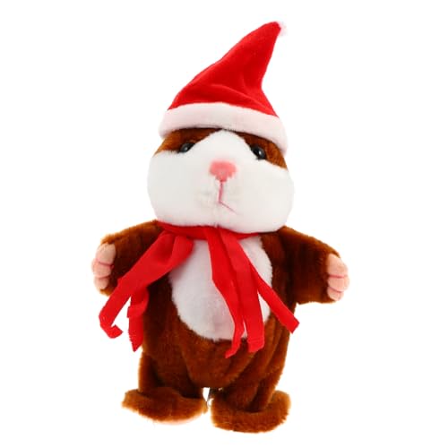HOOTNEE Elektronisches Hamster Niedliches Plüschspielzeug für Interaktives Großes Plüschtier mit Weihnachts Schal Jungen und Geschenkidee für Glückliche HOOTNEE Elektronisches Hamster Niedliches Plüschspielzeug für Interaktives Großes Plüschtier mit Weihnachts Schal Jungen und Geschenkidee für Glückliche von HOOTNEE