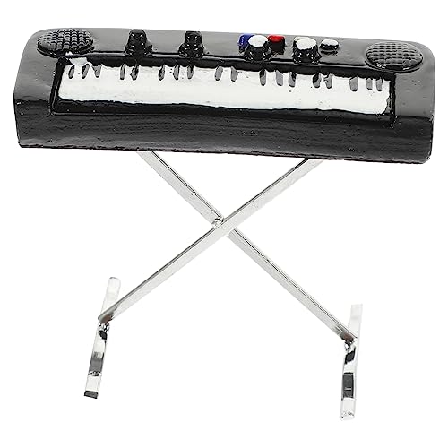 HOOTNEE Elektronisches Organ Modell Realistisches Musikinstrument für Puppenhaus Dekoration Kleines Keyboard Zubehör für Mikrolandschaften und Miniaturhäuser Alloy von HOOTNEE