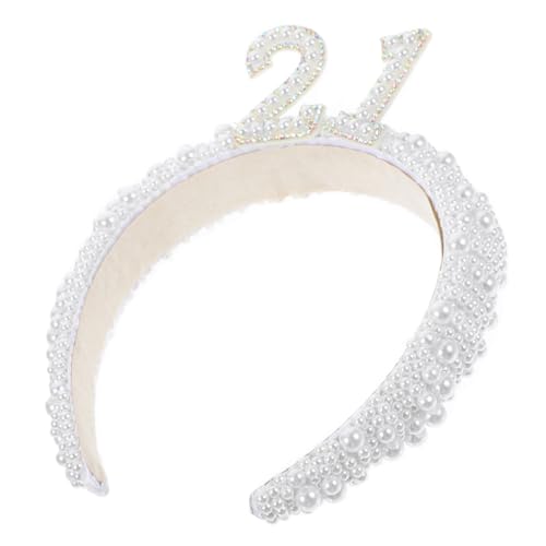 HOOTNEE Geburtstags Haarreif für Damen mit Imitationsperlen Elegantes Haaraccessoire für Partys und Fotos Weicher Rutschfester Haarband für Besondere Anlässe Perfektes für Freundinnen HOOTNEE Geburtstags Haarreif für Damen mit Imitationsperlen Elegantes Haaraccessoire für Partys und Fotos Weicher Rutschfester Haarband für Besondere Anlässe Perfektes für Freundinnen von HOOTNEE