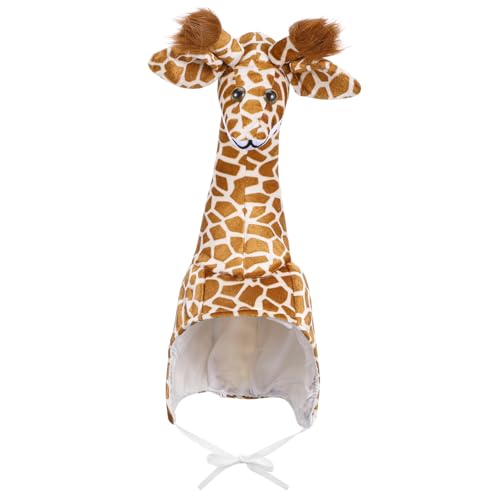 HOOTNEE Giraffe Form Kostüm-hut Für Junge Mädchen Und Eltern Interaktive Tierkopfbedeckung Für Kreative Fotos Und Kostümpartys von HOOTNEE