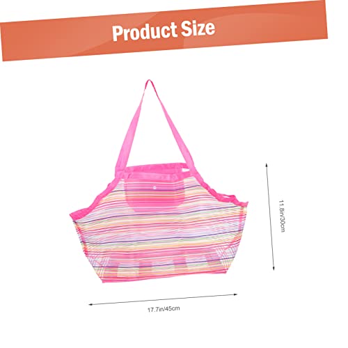 HOOTNEE Große Regenbogen Mesh Strandtasche Strandspielzeug Aufbewahrungstasche Leicht Tragbar für Jungen Mädchen mit Großem Fassungsvermögen und Sanddurchlässigkeit HOOTNEE Große Regenbogen Mesh Strandtasche Strandspielzeug Aufbewahrungstasche Leicht Tragbar für Jungen Mädchen mit Großem Fassungsvermögen und Sanddurchlässigkeit von HOOTNEE