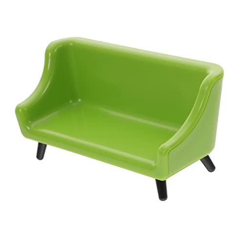 HOOTNEE Grünes Sofa Modell Miniaturmöbel Und Zubehör Miniaturcouch Tiny House Sofa 1/12 Maßstab Figur Zubehör Minisofa Minidekoration Puppenmöbel Minicouch Puppensofa von HOOTNEE