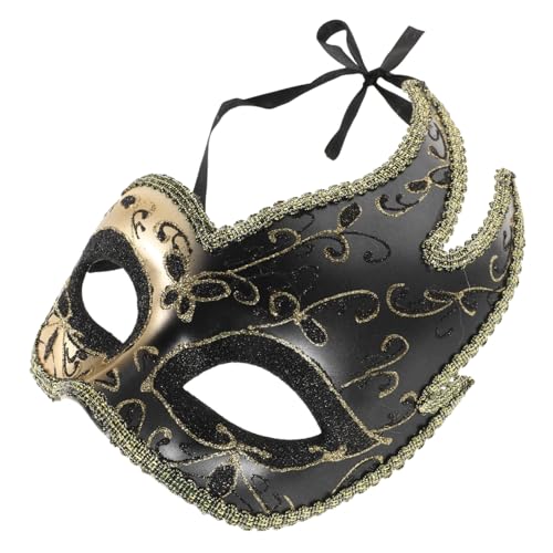 HOOTNEE Halbe Gesichtsmaske Gestrichen Unbemalt Maskenkostüm Hälfte Maske Maskerade Party Paar Maskerade Masken Masken Maske Dekorationsmasken Karnevalsmaske Bühnenmaske Plastik von HOOTNEE