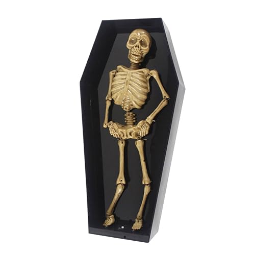 HOOTNEE Halloween Elektrischer Sarg Spielzeug Tanzender Skelettsarg Halloween-Party-Requisite Ganzer Körper Requisiten von HOOTNEE