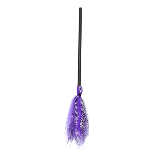 HOOTNEE Halloween Hexenbesen Aus Halloween Kostü Zubehör Für Cosplay Und Dekoration Ideal Für Partys Und Schaurige Anlässe Farbe von HOOTNEE
