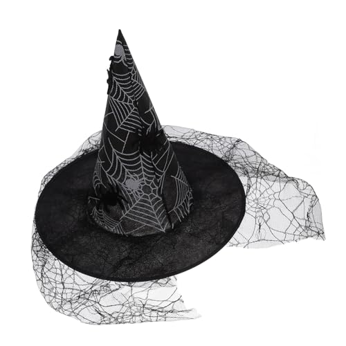 HOOTNEE Hexenhut Dekorativer Halloweenhut Stilvoller Halloweenhut Neuartiger Halloweenhut Halloweenpartyhut Hexenrequisite Cosplay Halloweenhut Dekorativer Partyhut Hexen Cosplay Hut von HOOTNEE