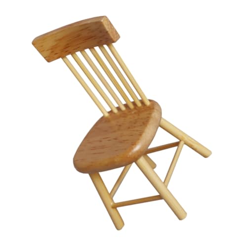 HOOTNEE Miniatur Holzstühle Für Puppenhäuser Maßstab Realistische Esszimmermöbel Robust Und Elegant Puppenhauszubehör Für Kreative Spielwelten von HOOTNEE