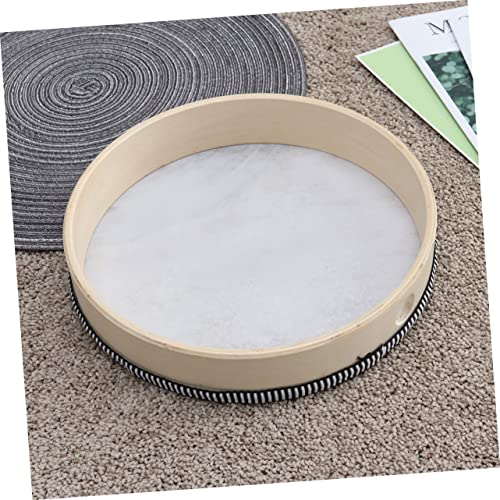 HOOTNEE Holz Tamburin Handtrommel Großes Percussion Musikinstrument für Frühpädagogik Orff Lernspielzeug von und Kreativität für Vorschulkinder von HOOTNEE
