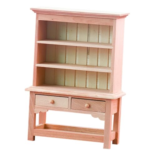 HOOTNEE Holzmöbelmodell Mini Schrankregal Puppenhaus Dekore Mini Schrank Für Puppenhaus Mini Hausmöbel Mini Möbel Miniatur Hausmöbel Mini Zubehör von HOOTNEE