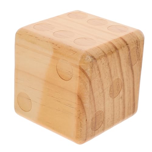 HOOTNEE Holzwürfel Tischspielwürfel Partyspielwürfel Tragbare Holzwürfel Holzspiel Würfelspiel Partywürfelspiel Holzwürfel Spielzubehör Würfeldekor Mit Runden Ecken Gartenwürfel von HOOTNEE