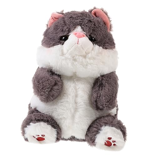 HOOTNEE Plüschkatze Kuscheltier Für Mädchen Niedliches Graues Katzen-Spielzeug Als Für Mädchen Und Jungen Und Dekorieren Für Schlaf Und Spiel HOOTNEE Plüschkatze Kuscheltier Für Mädchen Niedliches Graues Katzen-Spielzeug Als Für Mädchen Und Jungen Und Dekorieren Für Schlaf Und Spiel von HOOTNEE