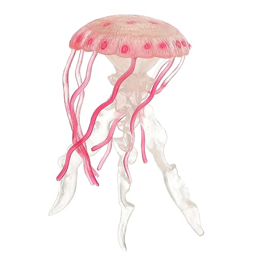 HOOTNEE Jellyfish Modellspielzeug für Realistisches Tier für Garten und Zimmerdekoration Edukatives für Vorschulkinder Geeignet für Schlafzimmer Kindergarten und Mehr Rosafarbene von HOOTNEE