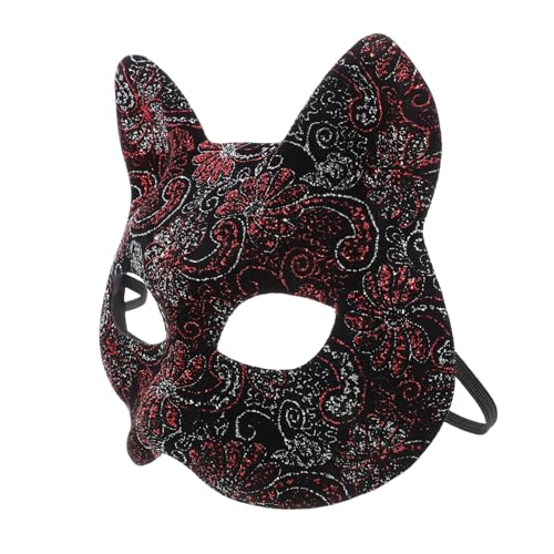 HOOTNEE Katzenmaske Tiermasken Maske Für Cosplay Party Dekorative Masken Cosplay Maske Partybedarf Kostümmasken Kostümrequisite Katzenkostümzubehör Maskendekorationen Katzenkopfmaske von HOOTNEE