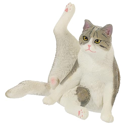 HOOTNEE Katzenmodell, Katzenfiguren, Deko Spielzeug Für Katzen, Realistisches Katzenspielzeug, Tierfiguren, Kätzchen, Spielzeug Für Katzen, Süße Katzendekoration, Ästhetisches von HOOTNEE