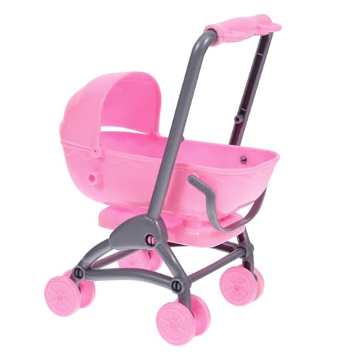 HOOTNEE Kinderspielhaus Babyspielzeug Babypuppe Kinderwagen Kleinkind Kinderwagen Kinderwagen Puppenhaus Zubehör Kleines Kinderwagen Zubehör Kinderspielzeug Abs Rosy von HOOTNEE