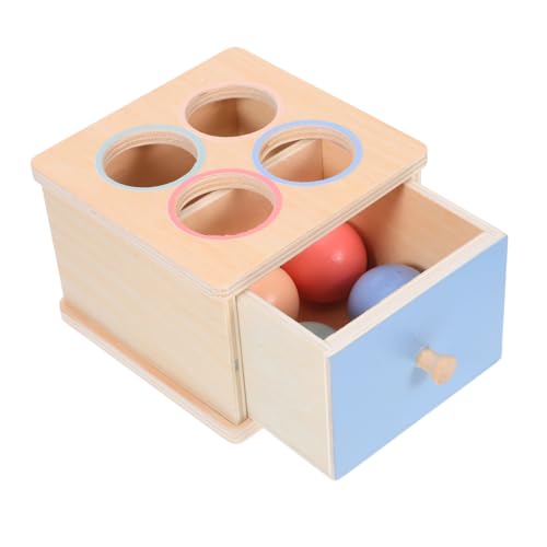 HOOTNEE Kognitives für die frühe Bildung Kleinkindaktivitätsspielzeug passende Farbspielzeug Blockpuzzle mit geometrischen Formen sensorisches Montessori Toy hölzern von HOOTNEE