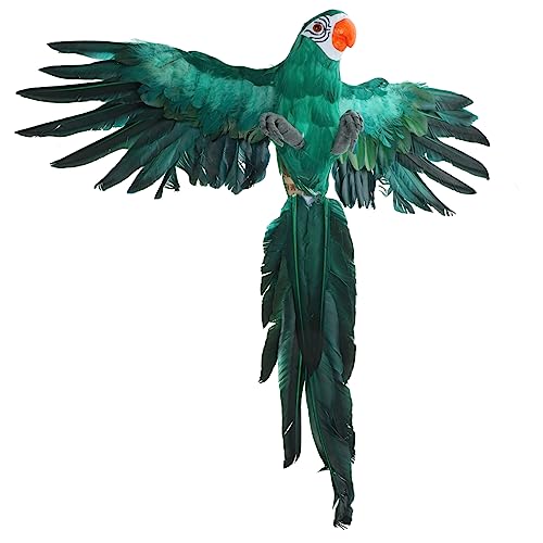 HOOTNEE Kreative Papagei Statue Realistische Garten Deko für Außenbereich Hohe Farbenfrohe und Wetterbeständige Dekoration für Garten und Park von HOOTNEE
