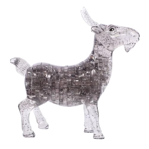 HOOTNEE Kristall Puzzle Ziege Selbstmontage Kreative Glasornament Dekoration Geschenkidee für Zuhause und Büro von HOOTNEE