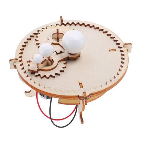 HOOTNEE Lehrmittel für naturwissenschaftliche Experimente Atmosphärenwissenschaftsspielzeug Solarsystem-Projektkit Bauen Wissenschaftswerkzeuge Erdminiatur hölzern Beige von HOOTNEE