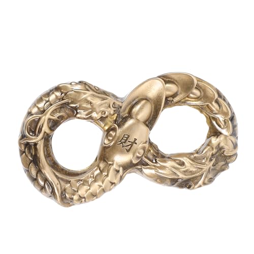 HOOTNEE Messing Goldener Schlangengriff Mini Schlangenstatue Chinesische Schlangenfiguren Schlangenstatue Miniatur Schlangenfigur Metall Tier Gelenkschlange Schlangendekorationen von HOOTNEE