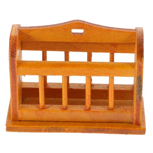 HOOTNEE Mini Möbelmodell Miniatur Möbel Ornament Mini Accessoire Miniatur Buchhalter Mini Holzkorb Mini Holzkorb Bücherkorb Ornament Mini Korb von HOOTNEE