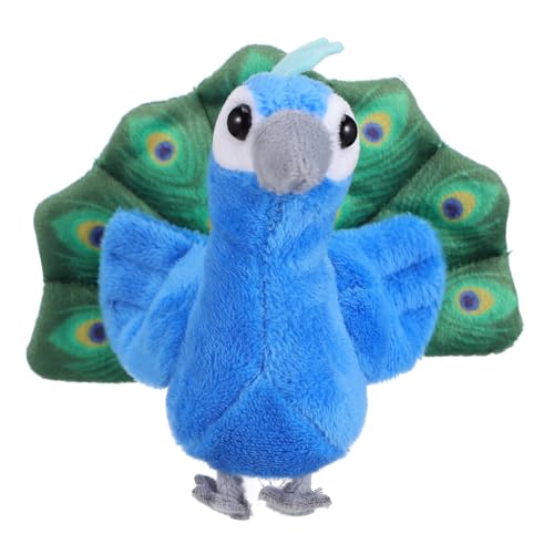 HOOTNEE Mini Peacock Finger Puppet aus Plüsch Interaktives Handspielzeug für Geschichtenerzählen und Kreatives Rollenspiel Strapazierfähiges Design Unterwegs von HOOTNEE