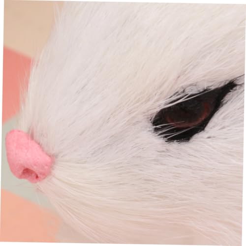 HOOTNEE Mini Plüsch Kaninchen Simulation Lifelike Plüschhase Weiß Kompaktes Stofftier Home Dekoration Tiermodell HOOTNEE Mini Plüsch Kaninchen Simulation Lifelike Plüschhase Weiß Kompaktes Stofftier Home Dekoration Tiermodell von HOOTNEE