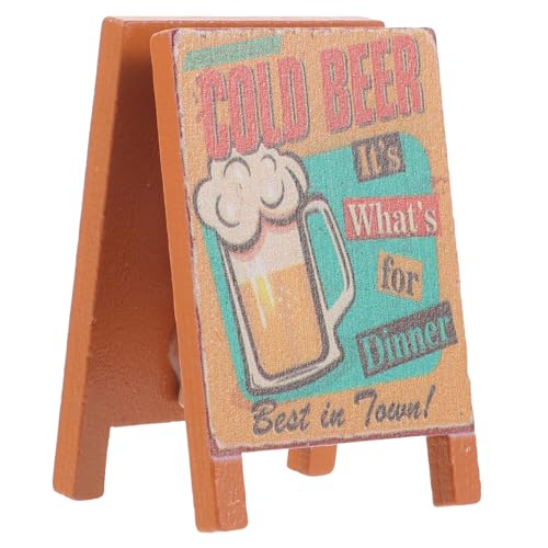 Mini- -Schild Tisch-Memo-Tafel Mini-Hausdekorationen Lovely kuschelig Embleme Modelle Puppenhauszubehör Miniaturen zum Basteln Schreibtisch das Schild Sache Holz von HOOTNEE