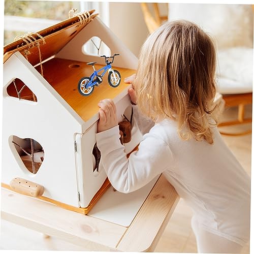 HOOTNEE Miniatur Fahrrad Modell Metall Blau Stabiles Puppenhaus Zubehör Mikro Landschaft Dekoration Vielseitige Deko für Foto Requisiten und Geschenkideen HOOTNEE Miniatur Fahrrad Modell Metall Blau Stabiles Puppenhaus Zubehör Mikro Landschaft Dekoration Vielseitige Deko für Foto Requisiten und Geschenkideen von HOOTNEE