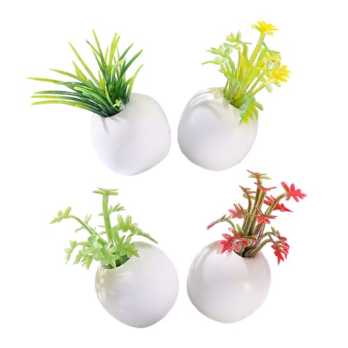 HOOTNEE 4 Stücke Miniatur Topfpflanzen Gefälschte Bonsai Modell Für Puppenhaus Miniatur Garten Decor von HOOTNEE