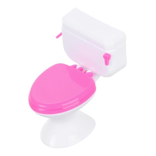 HOOTNEE Miniatur Puppenhaus Toilette Weiß Mini Wc Modell für Badezimmer Szenen Verschleißfestes Miniatur Wc für DIY und Puppenhaus Dekoration von HOOTNEE